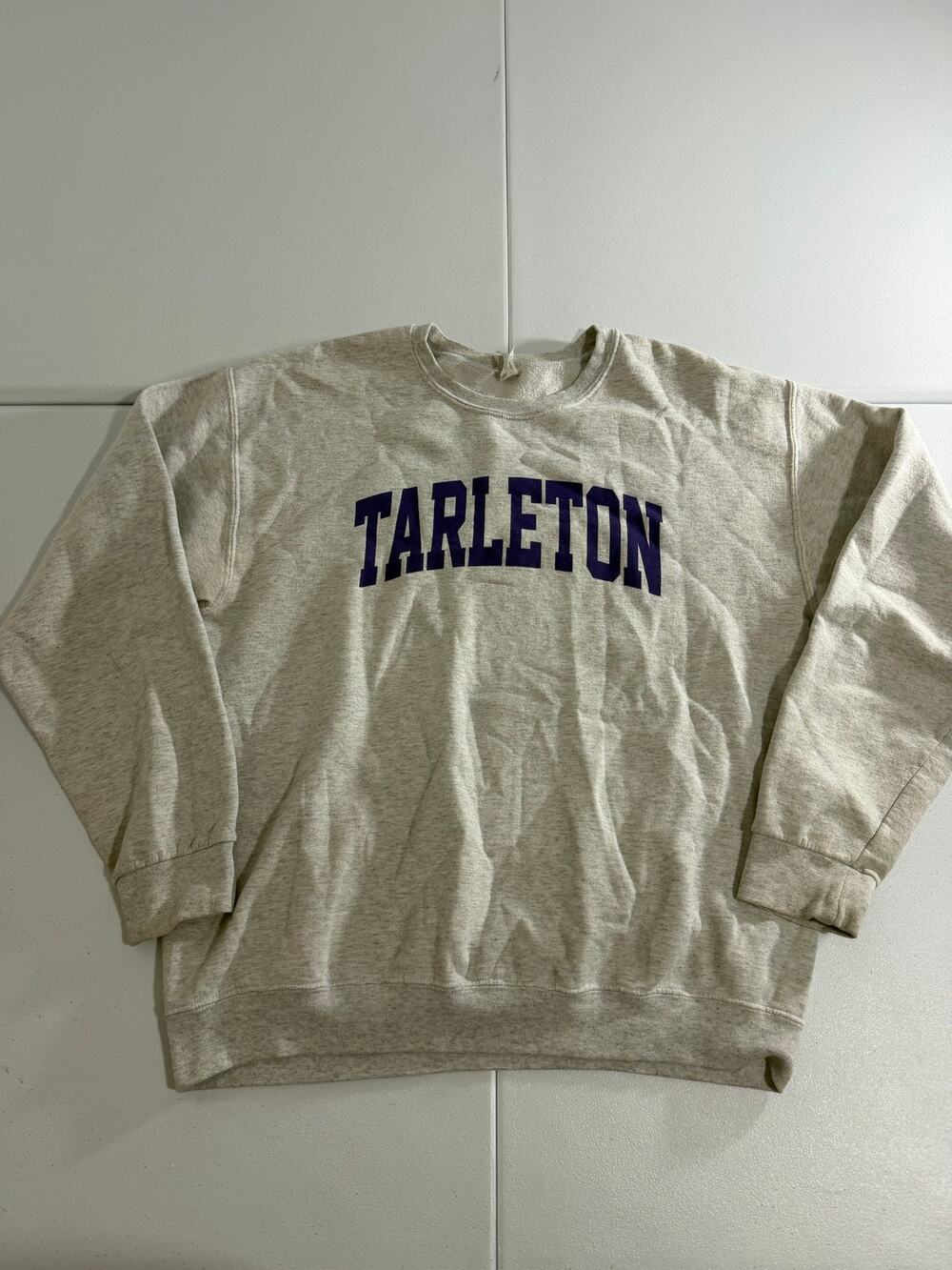 Tarleton State Texans Crewneck Sweatshirt Oatmeal Jerzees Nublend College